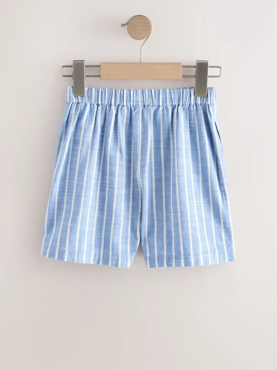 Blauw/wit - Korte broek met strepen (3-16jaar)