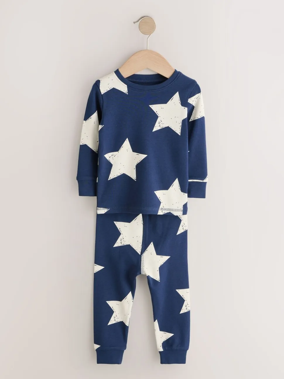 Blauw/wit - Slim Snuggle Fit Pyjamas 3 Pack (9mths-10yrs)