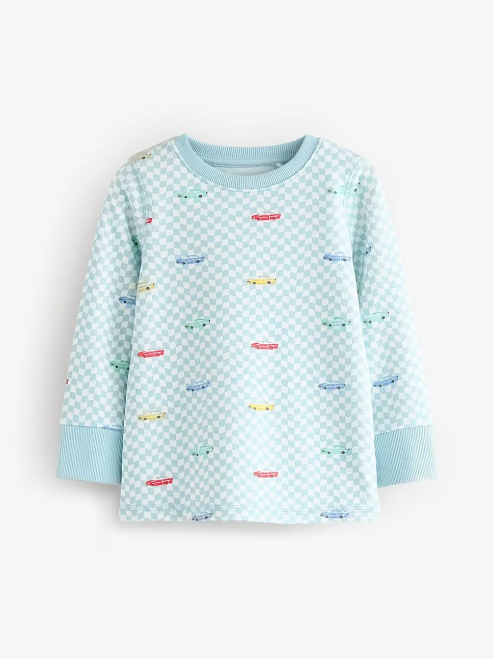 Blauw/wit met auto's - Verpakking van 3 knusse pyjama's