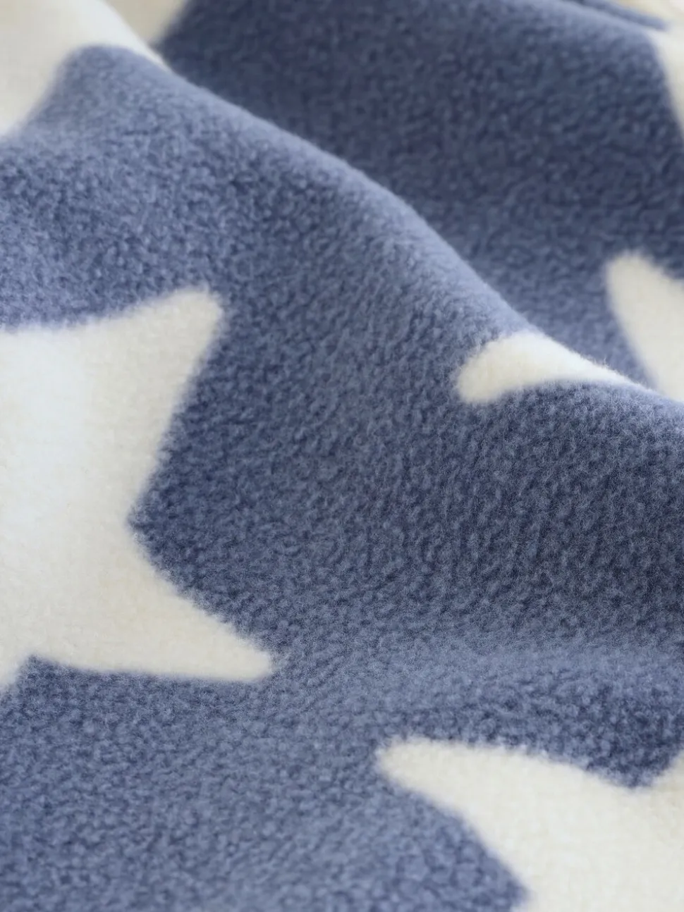 Blauw/wit met sterren - Behaaglijke korte fleecepyjama (9 mnd - 12 jr)