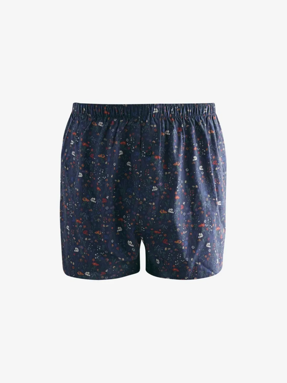 Blauw/wit/groen met bloemenprint - Verpakking van 4 - Geweven boxershorts van puur katoen