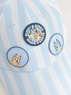 Blauw/witte streep - Bluey 100% katoenen honkbalpet (1-10jr)