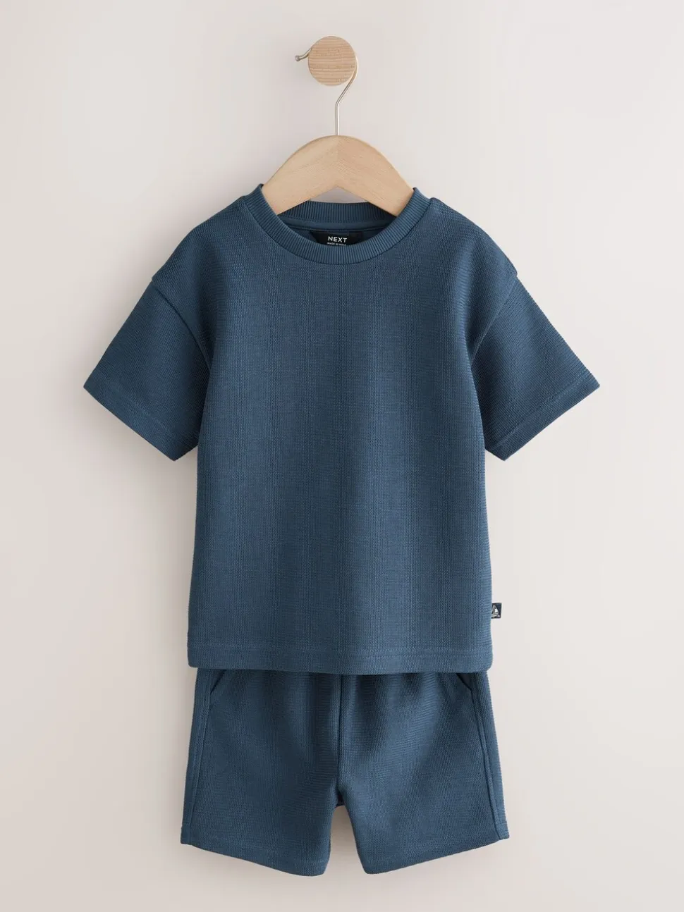Blauw/witte streep - Short Sleeve T-Shirt and Shorts Set 2 Pack (3mths-7yrs)