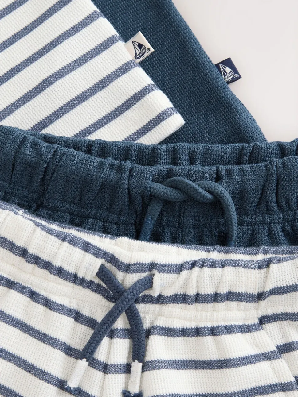 Blauw/witte streep - Short Sleeve T-Shirt and Shorts Set 2 Pack (3mths-7yrs)
