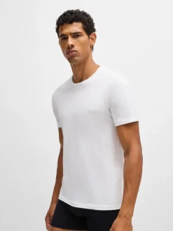 Blauw/wit/zwart - BOSS - 3 Klassieke T-shirts met ronde hals