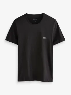 Blauw/wit/zwart - BOSS - 3 Klassieke T-shirts met ronde hals
