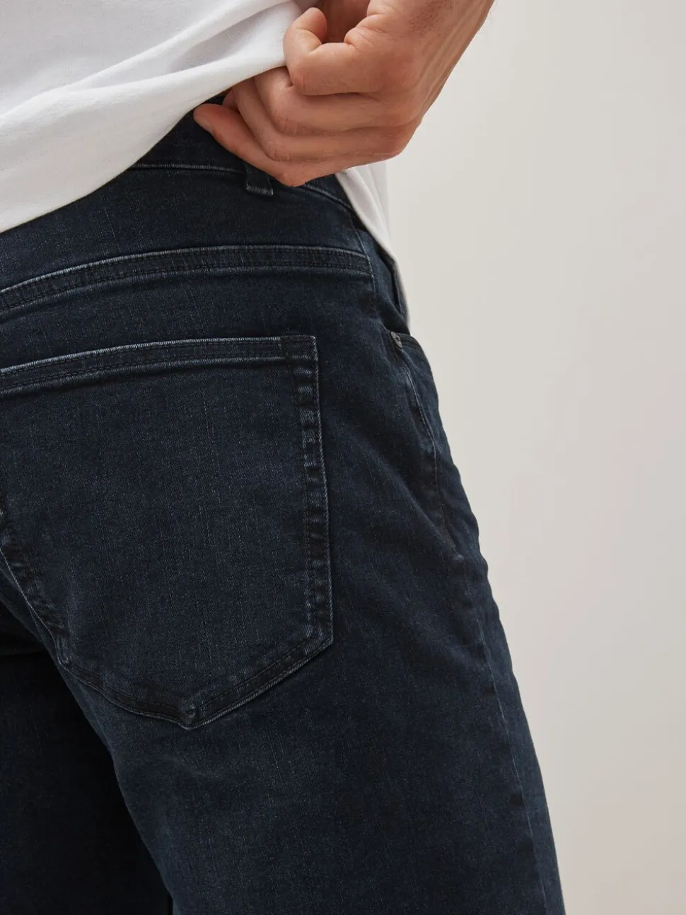 Blauw-zwart - Enkele - Slim fit klassieke stretchy jeans
