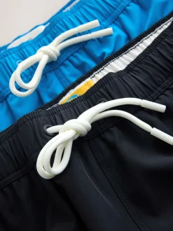 Blauw/Zwart - Motionflex 5 Inch Swim Shorts 2 Pack