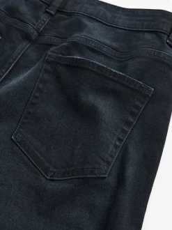 Blauw-zwart - Rechte, klassieke jeans met stretch