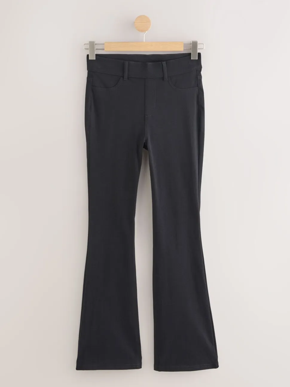 Blauw/Zwart - Set van 2 lange jersey denim bootcut leggings