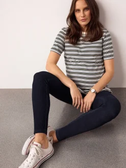 Blauw/Zwart - Verpakking van 2 denim zwangerschapsjeggings