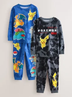 Blauw/zwart Pokemon - Licentie Joggingbroeken Pyjama's 2 verpakking (3-14jr)