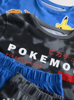 Blauw/zwart Pokemon - Licentie Joggingbroeken Pyjama's 2 verpakking (3-14jr)