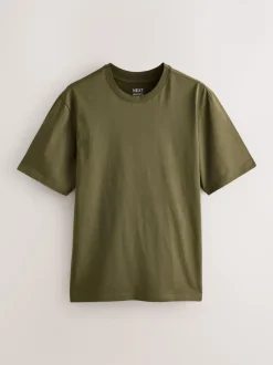 Blauw/zwart/oranje/groen/grijs/ecru wit - Normale Pasvorm - Essential katoenen T-shirts verpakking van 6