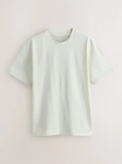 Blauw/zwart/oranje/groen/grijs/ecru wit - Normale Pasvorm - Essential katoenen T-shirts verpakking van 6