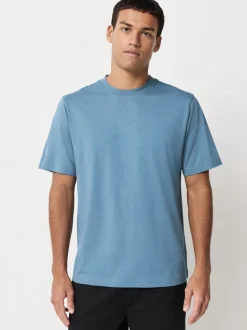 Blauw/zwart/oranje/groen/grijs/ecru wit - Normale Pasvorm - Essential katoenen T-shirts verpakking van 6