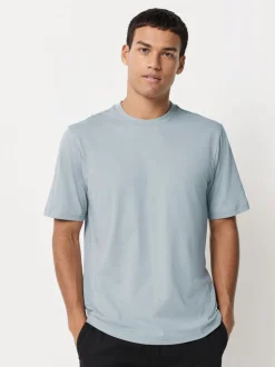 Blauw/zwart/oranje/groen/grijs/ecru wit - Normale Pasvorm - Essential katoenen T-shirts verpakking van 6