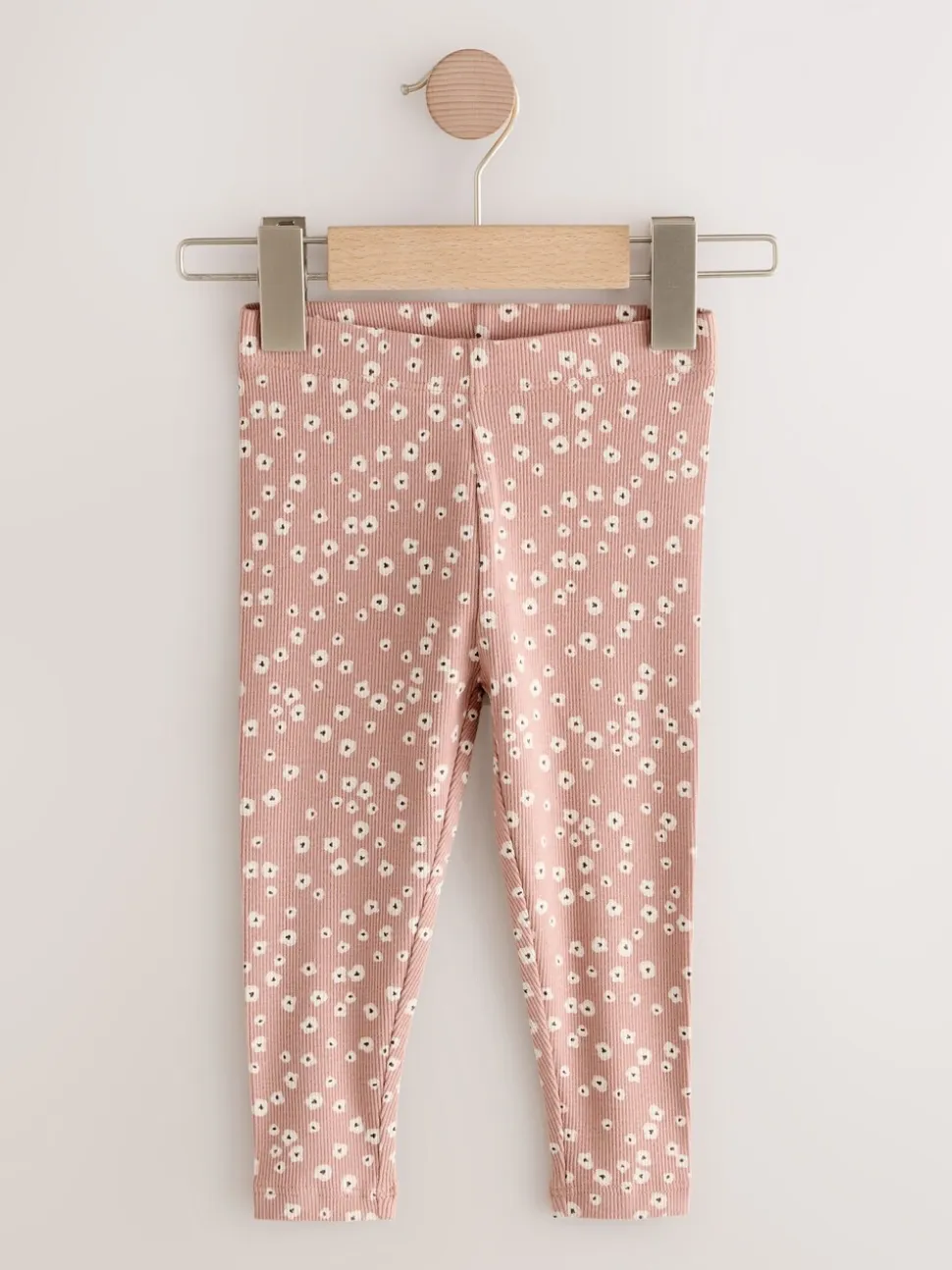 Bloemenmotief - Verpakking van 5 geribbelde Leggings (3mnd -7jr)