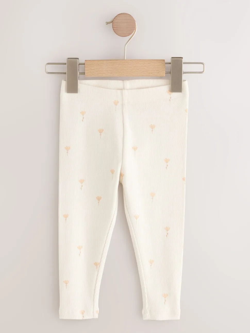 Bloemenmotief - Verpakking van 5 geribbelde Leggings (3mnd -7jr)