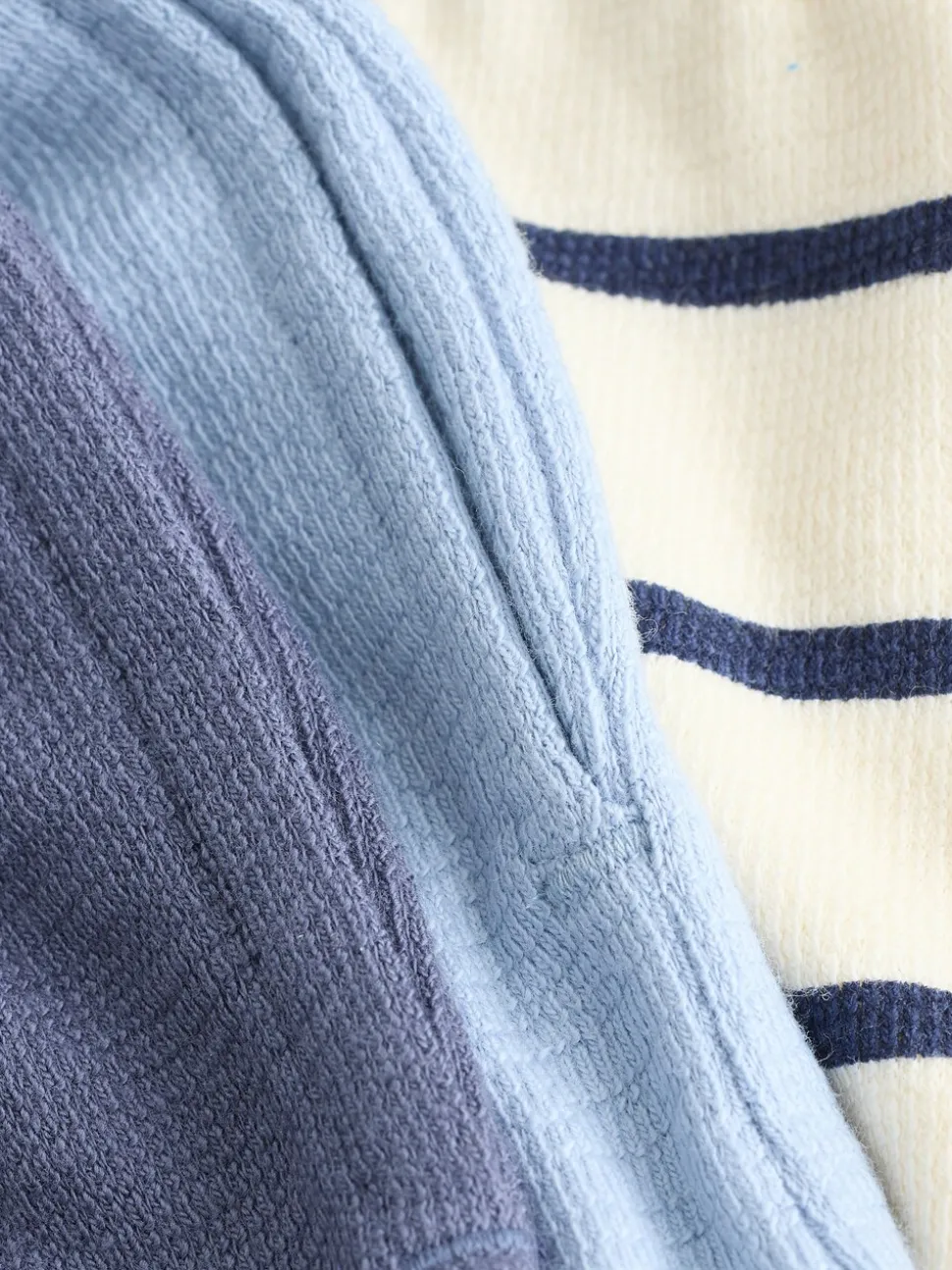 Blue And Striped - Set van 3 shorts met textuur (3mnd-7jr)