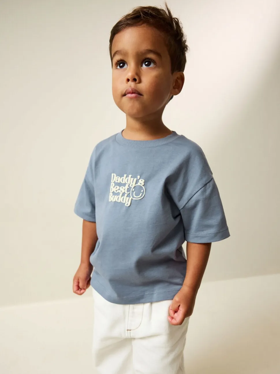 Blue Daddy's Best Buddy - Short Sleeve Small Graphic T-Shirt (3mths-7yrs)