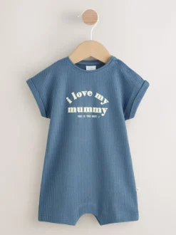 Blue I Love My Mummy - Jersey babyrompertje