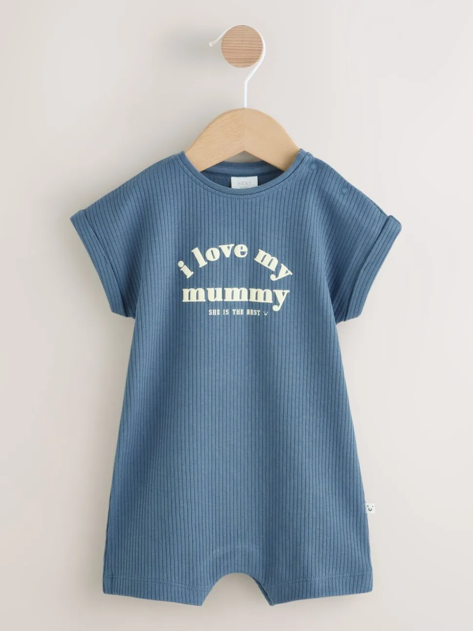 Blue I Love My Mummy - Jersey babyrompertje