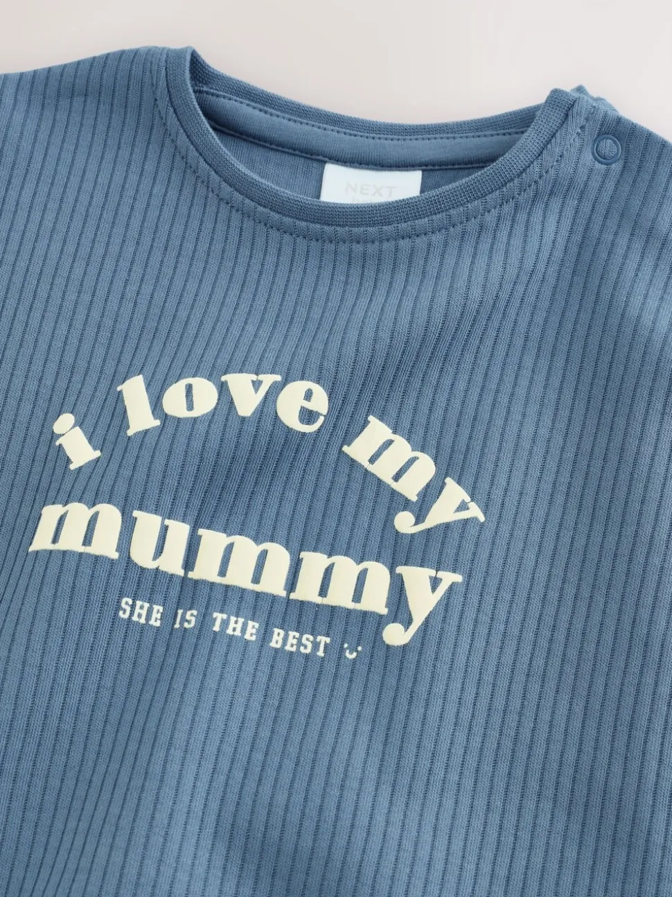 Blue I Love My Mummy - Jersey babyrompertje