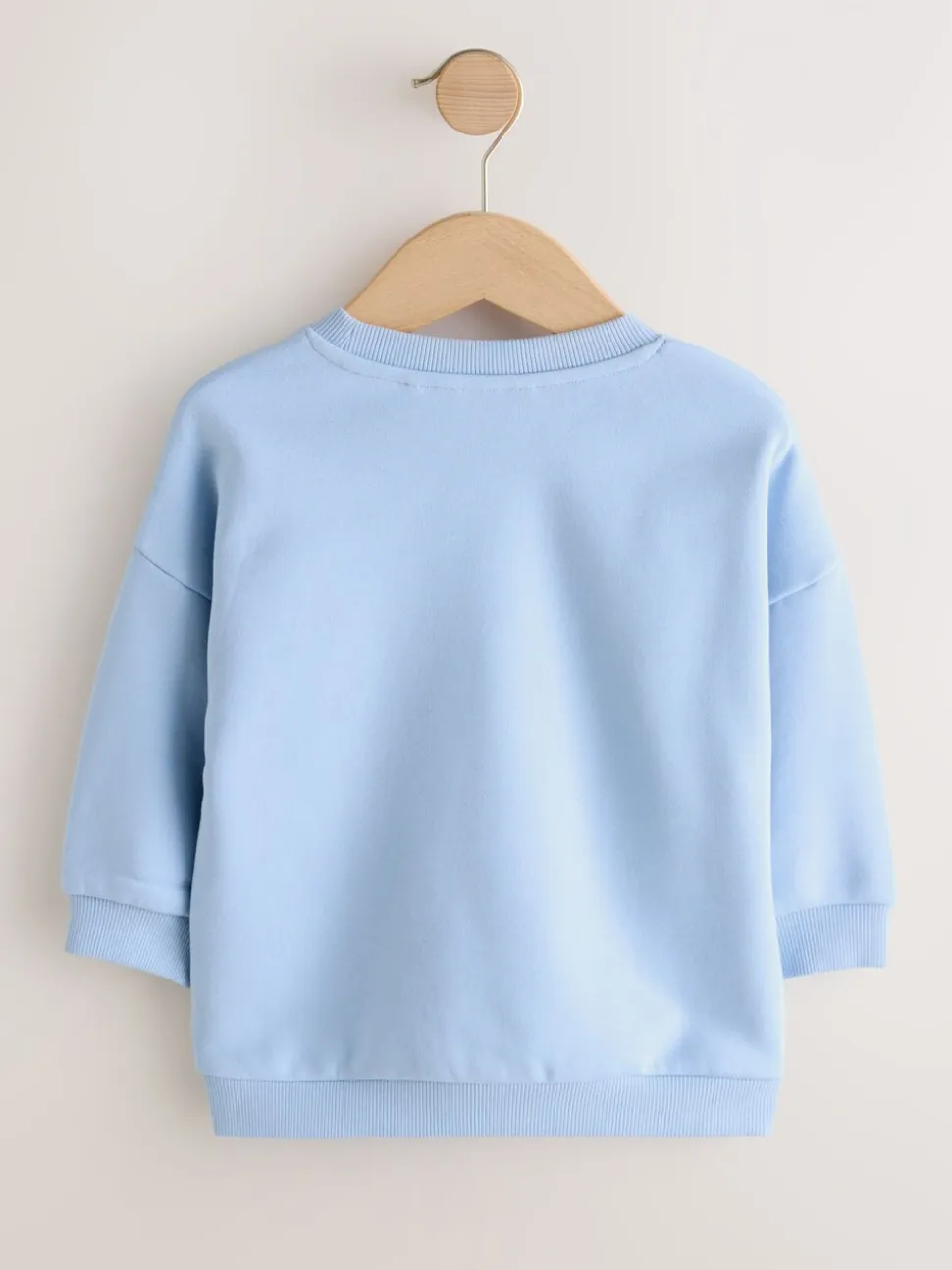 Blue I Love Snacks - Sweatshirt met ronde hals en all-over print (3 mnd - 7 jr)