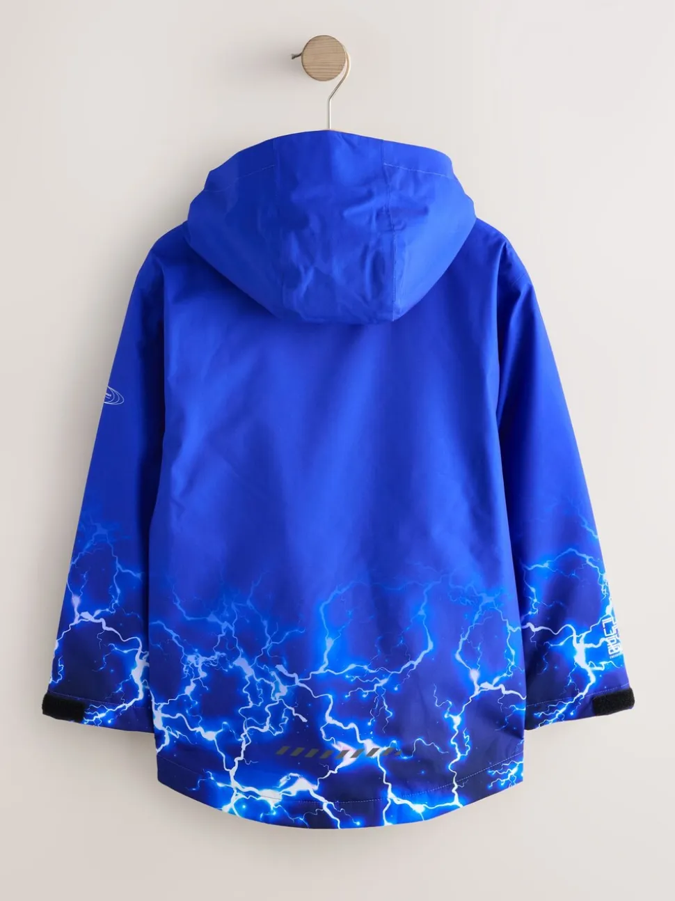 Blue Lightning Print - Waterdichte jas met fleece voering en capuchon (3-17jr)