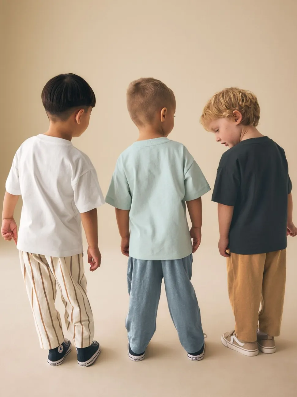 Blue/Black/White Vehicles - Set van 3 T-shirts met korte mouwen en joggingbroeken (3mnd -7jr)