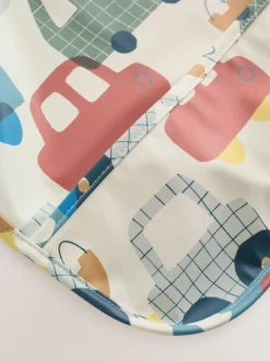 Blue/Red Transport - Slabbetje met mouwen voor spenen en voeden