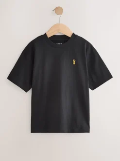 Blue/Rust/Khaki/Black - Verpakking van 4 ruimvallende T-shirts met korte mouwen (3-16jr)