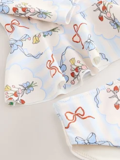 Blue/White Bow - Zonbeschermende zwemset (3 mnd-7 jr)
