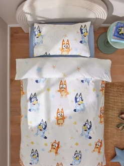 Bluey en Friends 100% katoenen dekbedovertrek- en kussensloopset