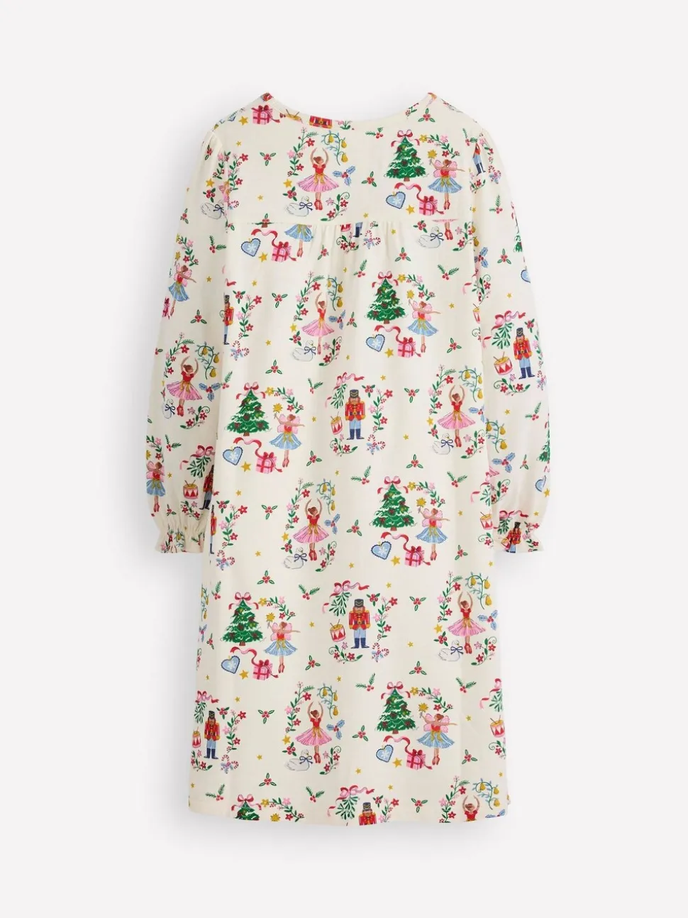 Boden - Kerstnachthemd met print en lange mouwen