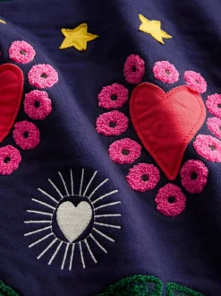 Boden Ida Sweatshirt Appliqué Dress
