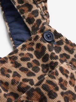 Boden Leopard Frill Dungarees