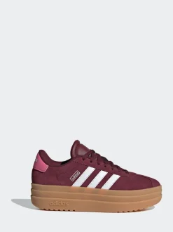Bordeauxrood - adidas VL Court Bold Lace Junior Trainers