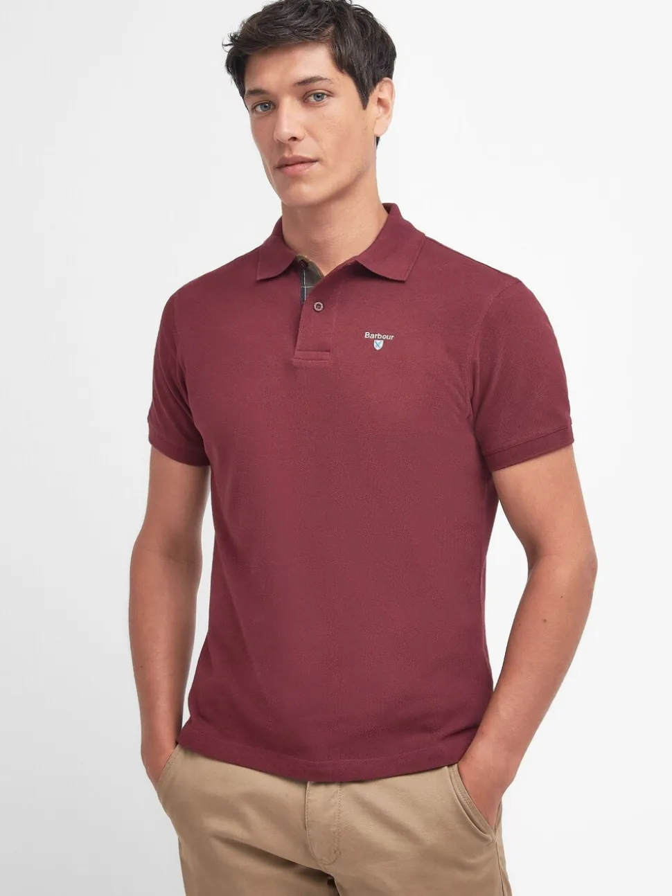 Bordeauxrood - Barbour® Classic poloshirt