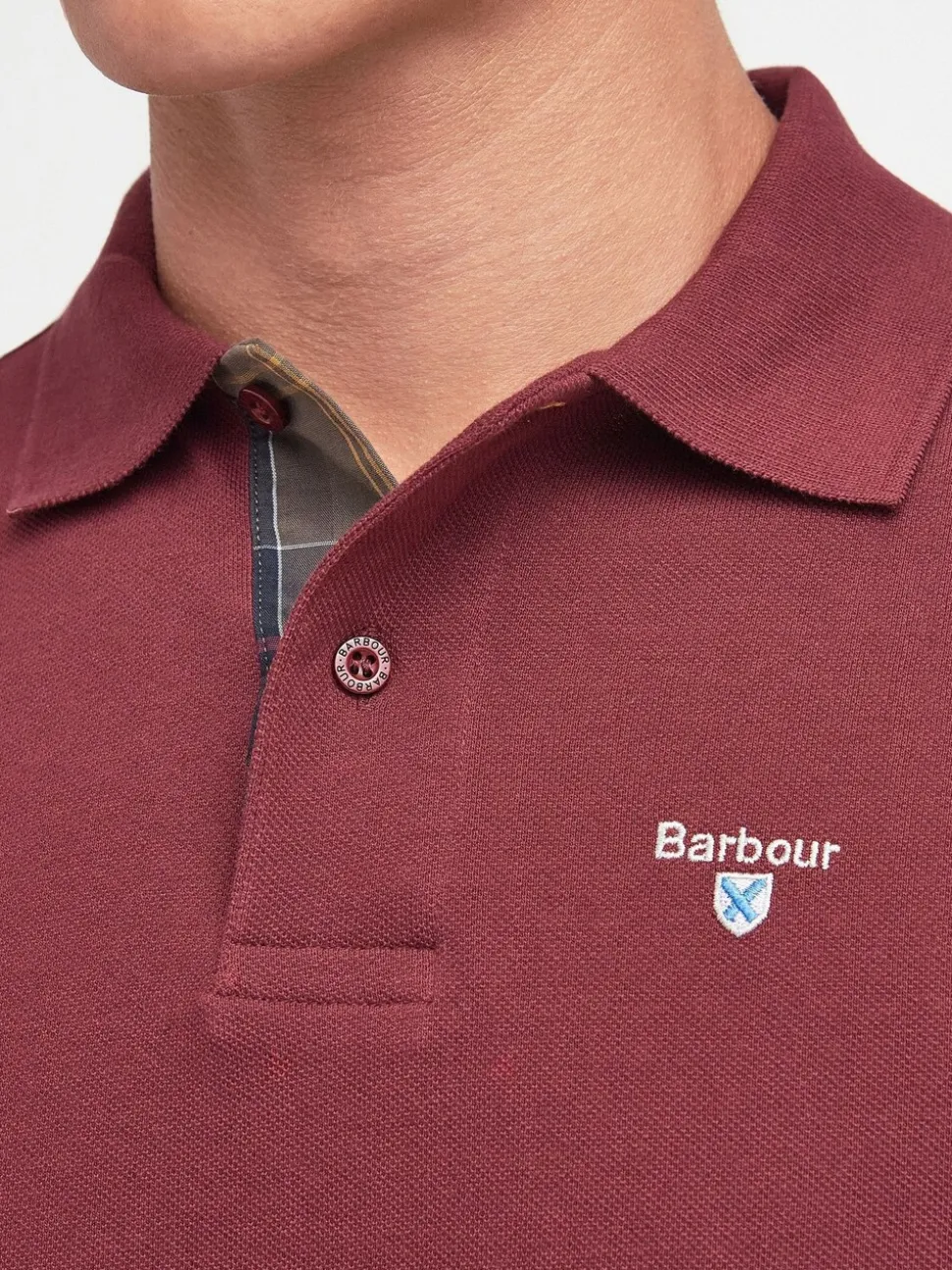 Bordeauxrood - Barbour® Classic poloshirt
