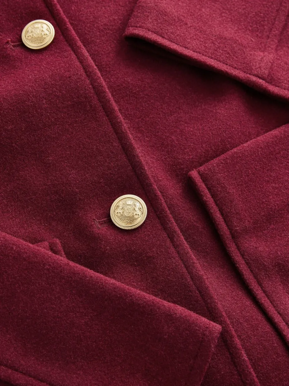 Bordeauxrood - Brushed Collared Jacket