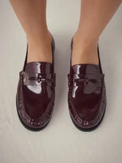 Bordeauxrood - Forever Comfort® Bow Detail Ruched Toe Loafers