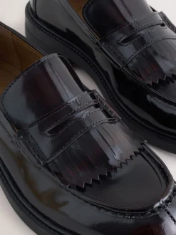 Bordeauxrood - Fringe Penny Loafers