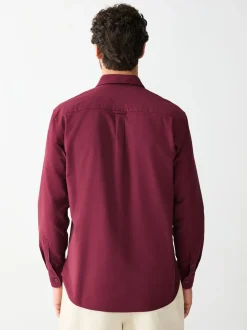 Bordeauxrood - Guinness Oxford Long Sleeve Shirt
