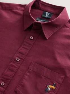 Bordeauxrood - Guinness Oxford Long Sleeve Shirt