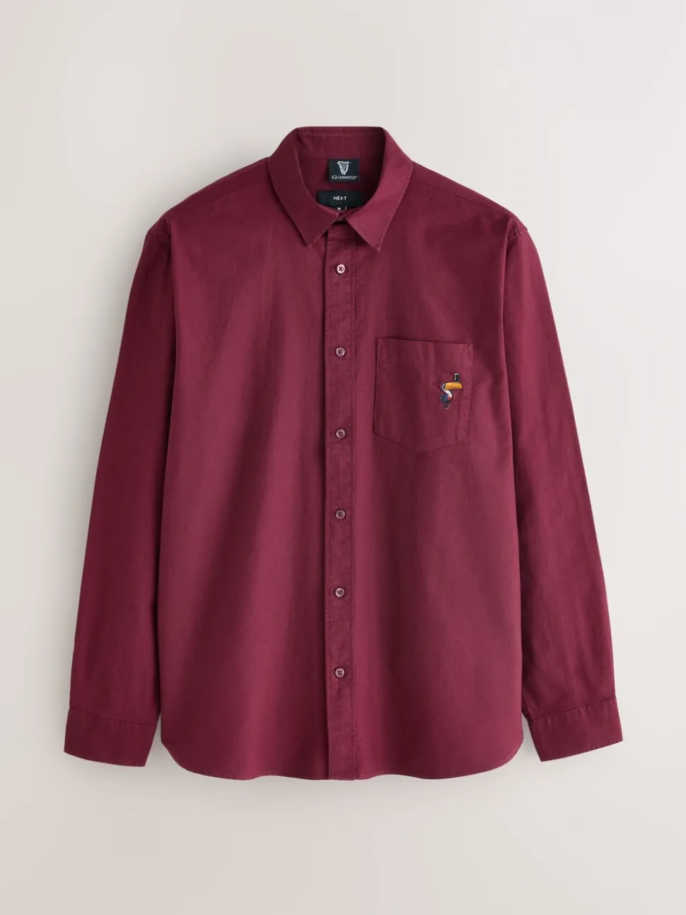 Bordeauxrood - Guinness Oxford Long Sleeve Shirt