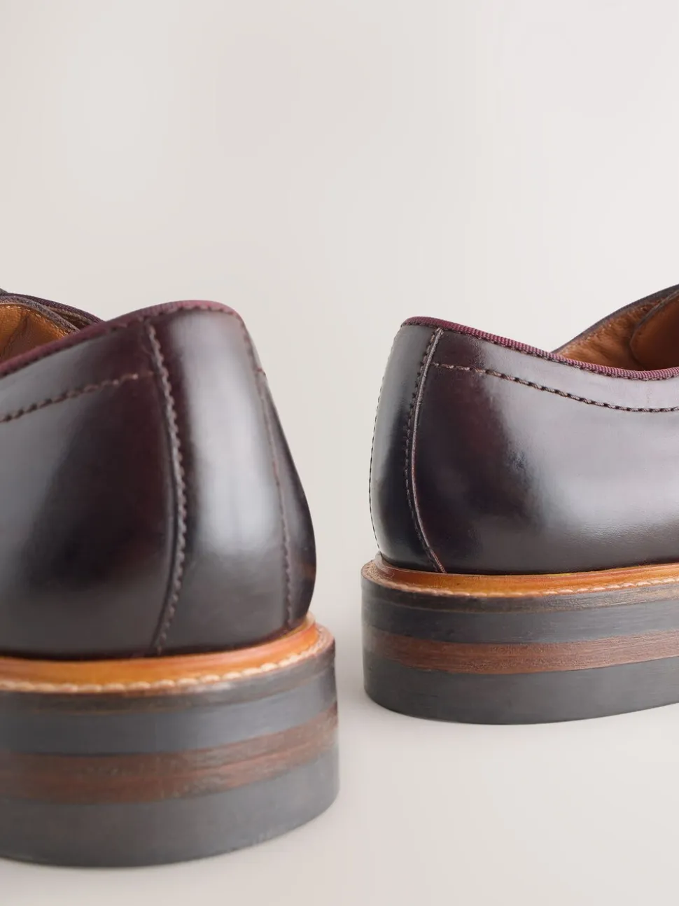 Bordeauxrood - Heritage Derby Leather Shoes