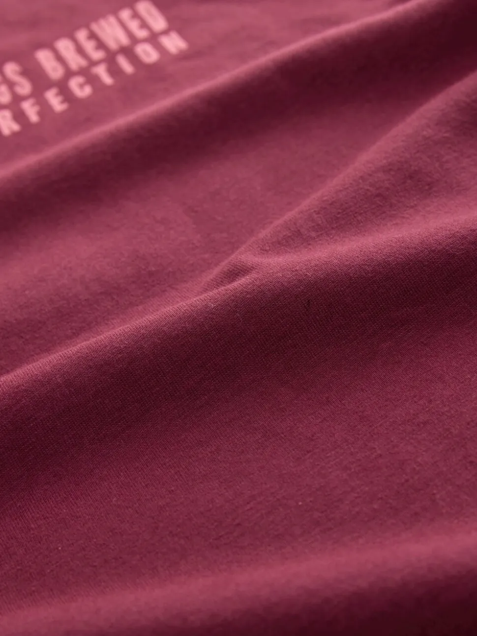 Bordeauxrood - Katoenen pyjama met korte mouw