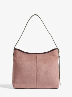 Bordeauxrood - Love & Roses Woven Slouchy Tote Bag